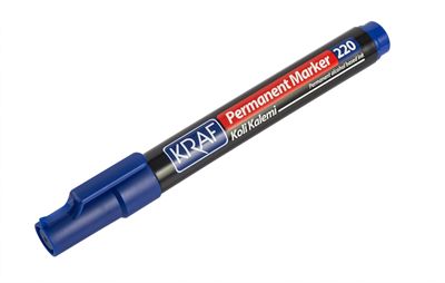 Kraf 220 Permanent Markör Yuvarlak Uç - Mavi