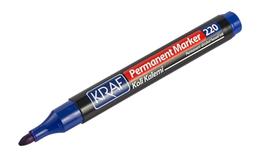 Kraf 220 Permanent Markör Yuvarlak Uç - Mavi