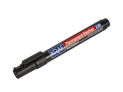 Kraf 220 Permanent Markör Yuvarlak Uç - Siyah