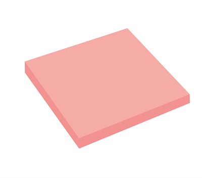 Kraf Yapışkanlı Not Kağıdı 76 × 76 50 YP Şeffaf Pembe