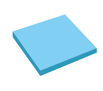 Kraf Şeffaf Yapışkanlı Not Kağıdı - 76 x 76 mm Mavi (50 Yaprak)