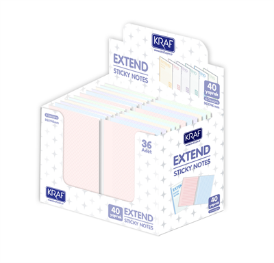 KRAF Yapışkanlı Not Kağıdı Extend 96 × 146 mm (2×20 Yaprak) 40 Yaprak