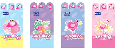 Kraf Flamingo Serisi Yapışkanlı Not Kağıdı Seti - 8 x 20 Yaprak