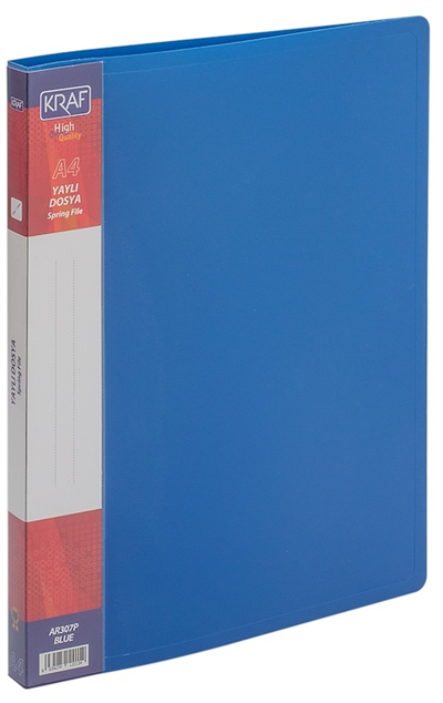 Kraf AR307P Yaylı Dosya (Mavi - Mukavemetli Evrak Arşivleme)