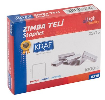 Kraf 23/15 Zımba Teli - 1000li Paket (Arşiv Tipi)