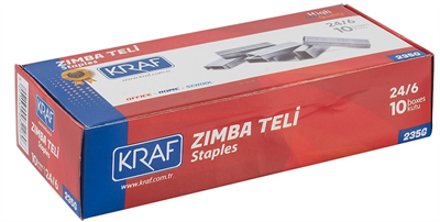 Kraf Zımba Teli 24/6 Beyaz 1000li 235 g