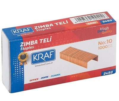 Kraf 245G Zımba Teli No:10 - Sarı (1000li Paket)