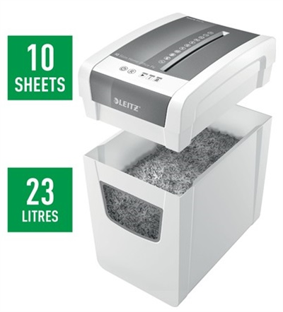 Leitz IQ Home Office Slim P4 Evrak İmha Makinesi (10 Yaprak Kapasiteli - 8001)