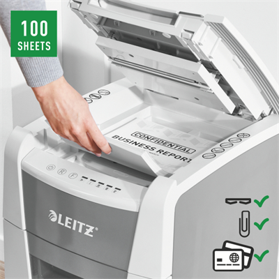 Leitz Evrak İmha Makinesi IQ Office P4 (8011) - Otomatik Besleme