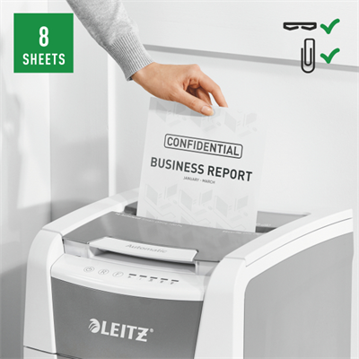 Leitz Evrak İmha Makinesi IQ Office P4 (8011) - Otomatik Besleme