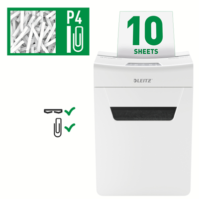 Leitz IQ Office P4 Evrak İmha Makinesi (10 Yaprak Kapasiteli - 8092)