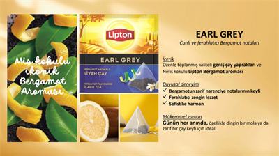 Lipton Earl Grey Bardak Poşet Çay 15li Paket (26.2 g)