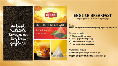 Lipton English Breakfast Bardak Poşet Çay (15li Paket - 30 gr)