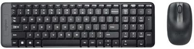 LOGITECH Klavye Mouse Set Mk220 Kablosuz Siyah 920-003163
