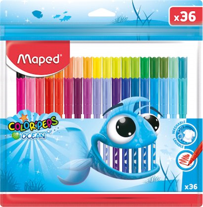 Maped Keçeli Kalem ColorPeps Ocean 36lı Plastik Poşet 845725