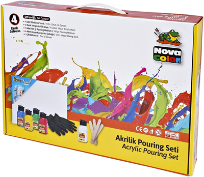 NOVA COLOR AKRİLİK POURİNG SET ŞİVA NC-2515