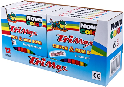 NOVA COLOR MUM BOYA 12 Lİ TRIMAX ÜÇGEN NC-2117