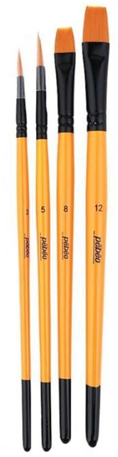 PEBEO FIRÇA SETİ SET- 5 4 LÜ 2 YUVARLAK UÇ NO:3&5 +2 KESİK UÇ NO:8&12