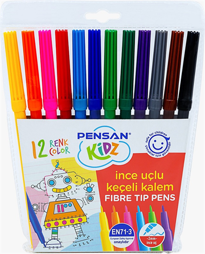 Pensan Kidz Keçeli Kalem 12 Renk