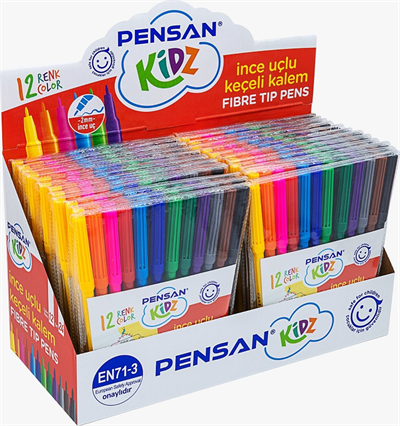 Pensan Kidz Keçeli Kalem 12 Renk