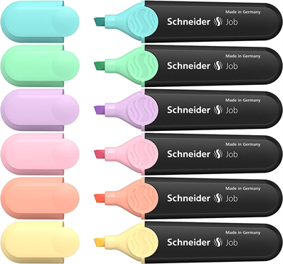 Schneider Fosforlu Kalem 150 Job Pastel Set 6lı Karton Kutu SCB394