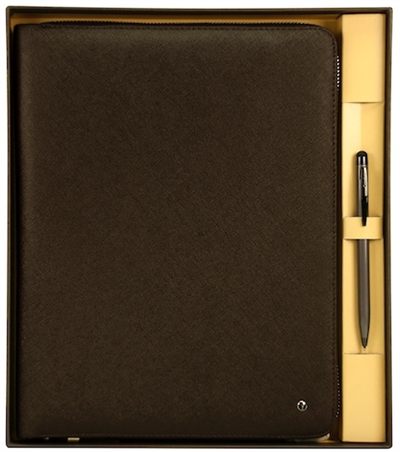 SCRIKSS HEDİYELİK SET DR 8113-2 PORTFÖY + TABLET KILIFI KAHVERENGİ + TOUCH PEN