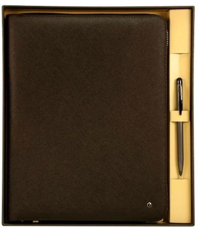 SCRIKSS HEDİYELİK SET DR 8113-2 PORTFÖY + TABLET KILIFI KAHVERENGİ + TOUCH PEN