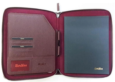 Scrikss Hediyelik Set (DR 8113-3): Bordo Portföy, Tablet Kılıfı ve Touch Pen