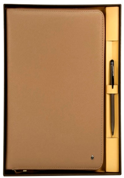 SCRIKSS HEDİYELİK SET DR 8113-4 PORTFÖY + TABLET KILIFI BEJ + TOUCH PEN
