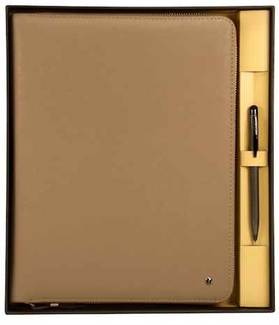 SCRIKSS HEDİYELİK SET DR 8113-4 PORTFÖY + TABLET KILIFI BEJ + TOUCH PEN