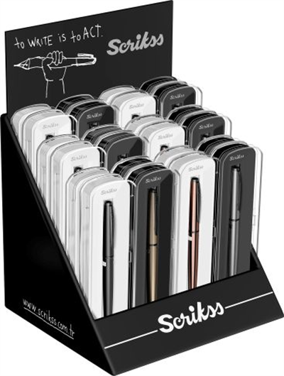 Scrikss 78M Roller Kalem Kristal Kutu Color - 24lü Stand