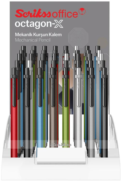 Scrıkss Versatil Kalem Octagon-X 0.5-0.7 40 Lı Stand