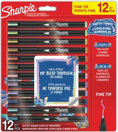 Sharpıe Akrilik Markör İnce Uç Yeni Renkler 12 Li 2212911