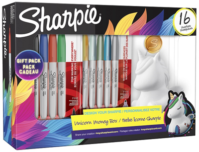 SHARPIE PERMANENT SET FINE 16 LI KUMBARA HEDİYELİ TEK BOYNUZ 2164411