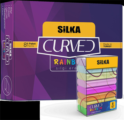 SİLKA SİLGİ CURVED RAINBOW  8x30 LU SG.51