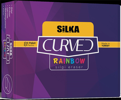 SİLKA SİLGİ CURVED RAINBOW  8x30 LU SG.51
