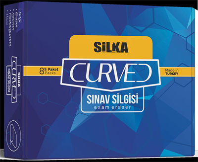 SİLKA SİLGİ CURVED SINAV MAVİ 8x30 LU SG.53