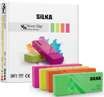 SİLKA SİLGİ NEON 4 RENK 20 Lİ ART.2