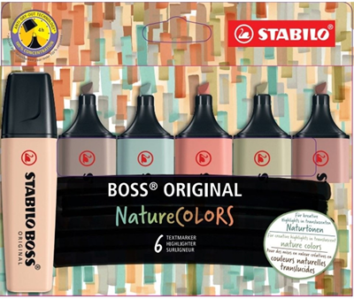 Stabilo Fosforlu Kalem Boss Naturecolors Set 6lü 70/6-2-2