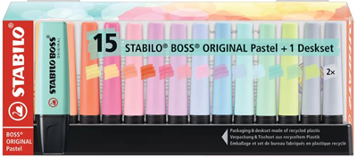 Stabilo Fosforlu Kalem Boss Original Set 15li Yeni Pastel 7015-02-5