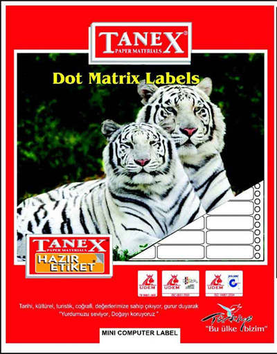 TANEX BİLGİSAYAR ETİKETİ TW-0016 17 X 25 MM 6 LI