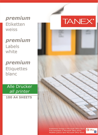 TANEX LASER ETİKET TW-2000 210 X 297 MM ( 1 ) 100 LÜ