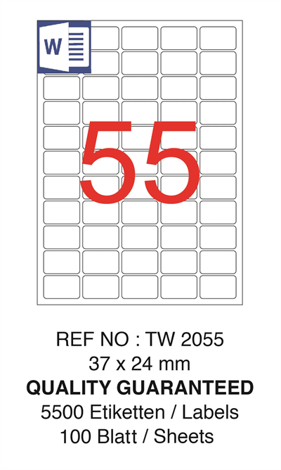TANEX LASER ETİKET TW-2055 37 X 24 MM 100 LÜ