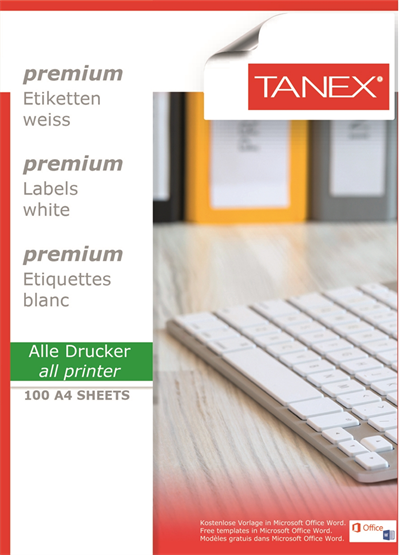 TANEX LASER ETİKET TW-2294 210 X 294.86 MM ( 1 ) 100 LÜ