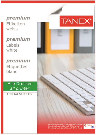TANEX LASER ETİKET TW-2433 70 X 23 MM 100 LÜ