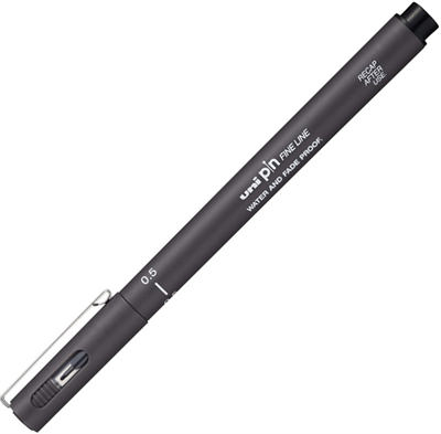 Uniball Drawing Pen Pin05-200 0.5 Koyu Gri