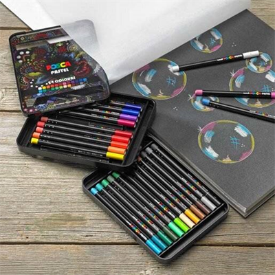 UNİ PASTEL BOYA POSCA 24 LÜ KALEM KUTU SET KPA-100/24C