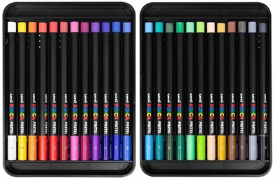 UNİ PASTEL BOYA POSCA 24 LÜ KALEM KUTU SET KPA-100/24C