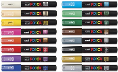 UNİ POSTER MARKÖRÜ POSCA SET PC-1M 0.7 16 LI
