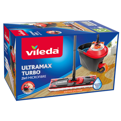 Vileda Ultramax EWC Komple Sistem | Mikrofiber Mop ve Sıkma Kovası